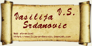 Vasilija Srdanović vizit kartica